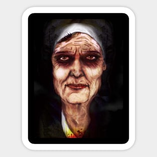 Face of an old woman Sticker